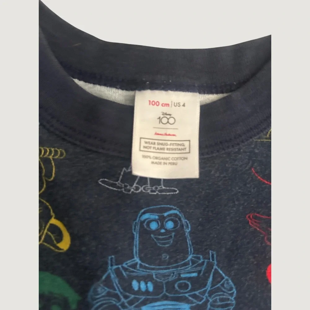 Hanna Andersson Disney 100 Years Organic Cotton Pajamas Kids 4 Buzz Woody Mickey